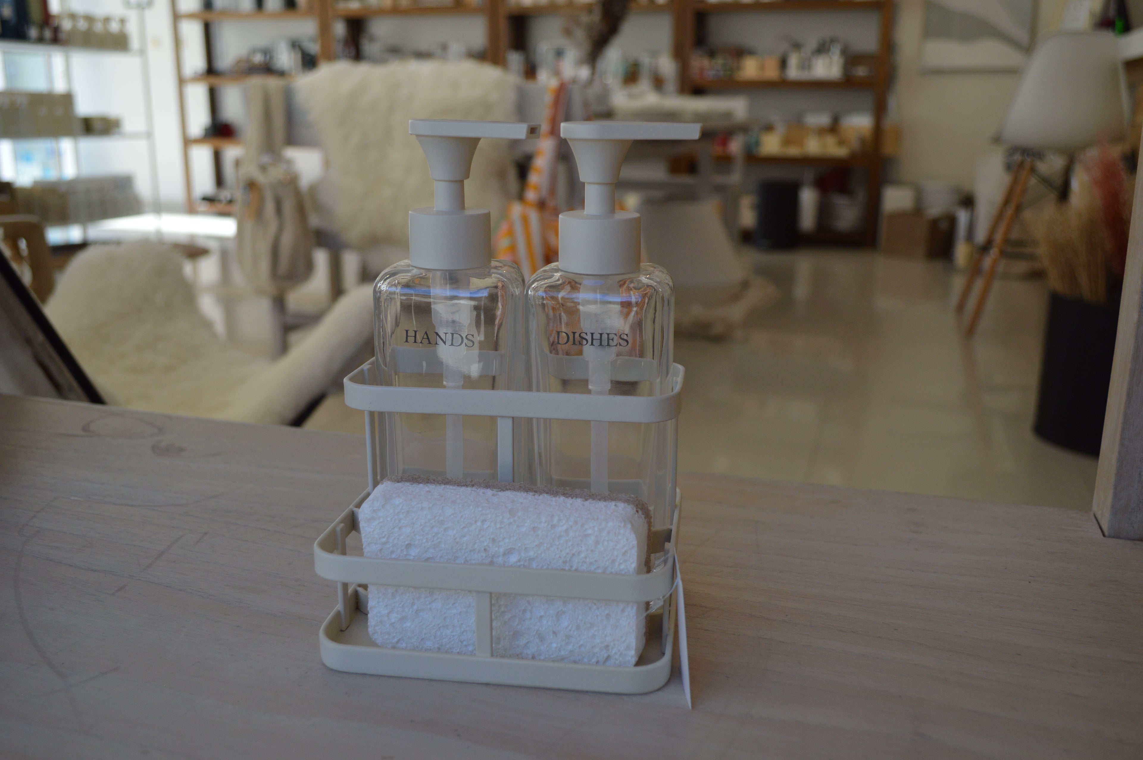 SET DISHES/HANDS CON ESPONJA BEIGE