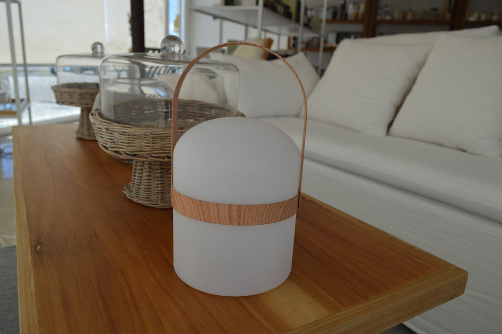 LAMPARA DE MESA LED INALAMBRICA MANIJA SIMIL MADERA