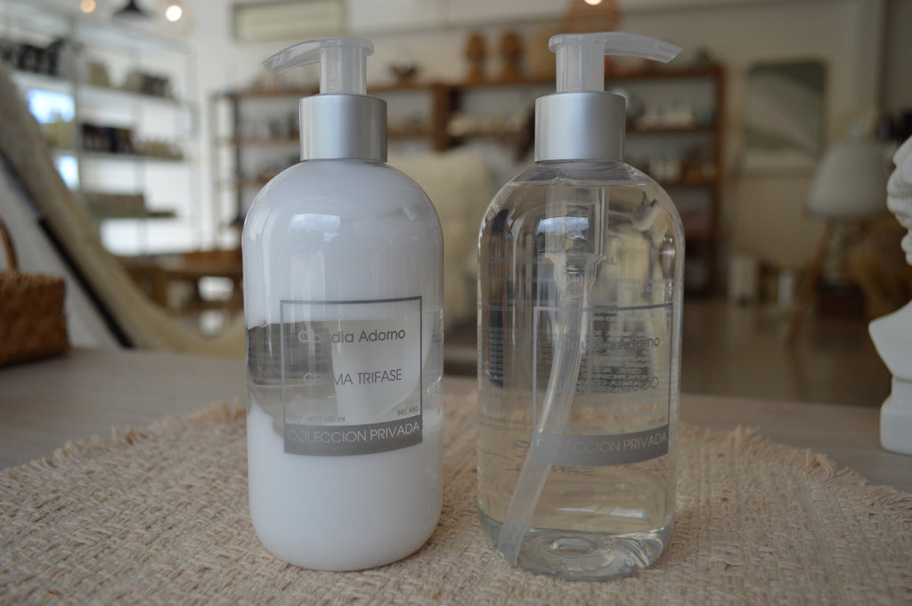 KIT JABON LIQUIDO Y CREMA TRIFASE TILO/SANTAL